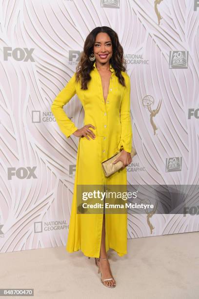 Actress Gina Torres attends FOX Broadcasting Company, Twentieth Century Fox Television, FX And National Geographic 69th Primetime Emmy Awards After...