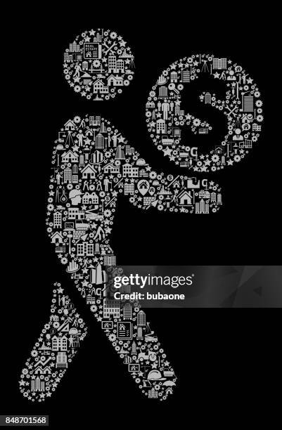 holding money construction industry vector icon pattern - value engineering icon stock illustrations