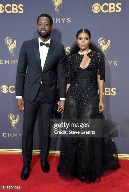 Dwyane Wade and actor Gabrielle Union attend the 69th Annual Primetime Emmy Awards at Microsoft Theater on September 17, 2017 in Los Angeles,...