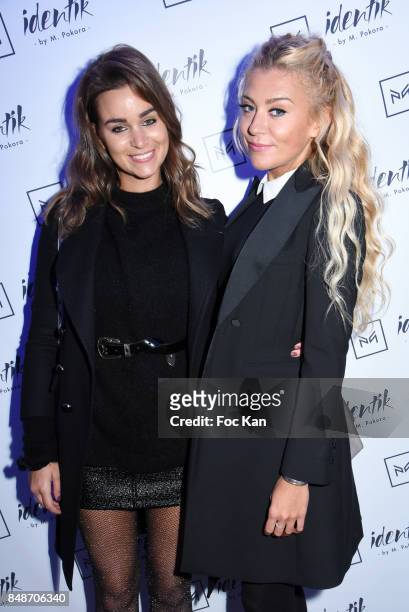 Actress Elisa Bachir Bey and designer Julia Battaia attend 'Identik' by M. Pokora Launch Party at Duplex Club on September 17, 2017 in Paris, France.