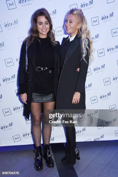 Actress Elisa Bachir Bey and designer Julia Battaia attend 'Identik' by M. Pokora Launch Party at Duplex Club on September 17, 2017 in Paris, France.