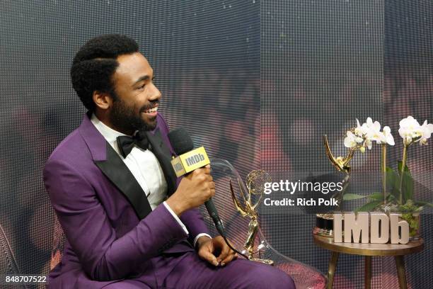 Actor Donald Glover, winner of the award for Outstanding Lead Actor in a Comedy Series for 'Atlanta,' attends IMDb LIVE After the Emmys at Microsoft...