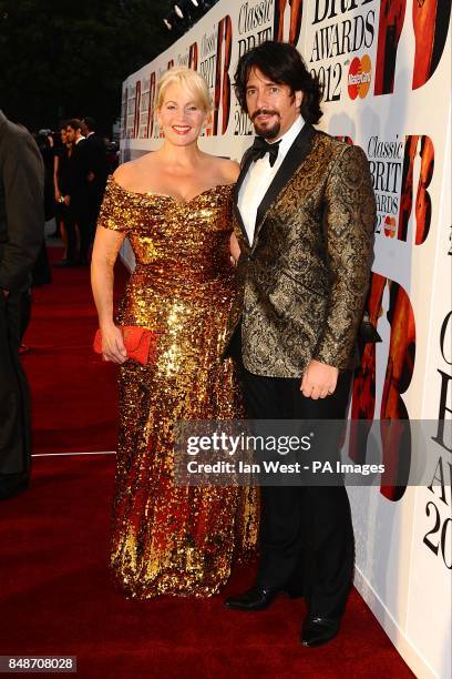 Jackie and Laurence Llewelyn-Bowen at the 2012 Classic Brit Awards at the Royal Albert Hall