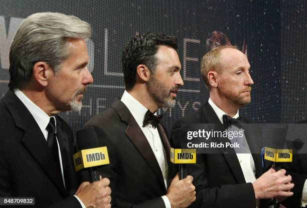 Actors Gary Cole, Reid Scott, and Matt Walsh, winners of the award for Outstanding Comedy Series for 'Veep,' attend IMDb LIVE After the Emmys at...