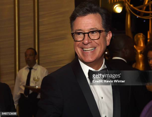 Show host Stephen Colbert attends the 69th Annual Primetime Emmy Awards Governors Ball on September 17, 2017 in Los Angeles, California.