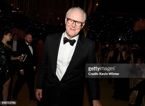 Actor John Lithgow, winner of Outstanding Supporting Actor in a Drama Series for 'The Crown,' attends the 69th Annual Primetime Emmy Awards Governors...