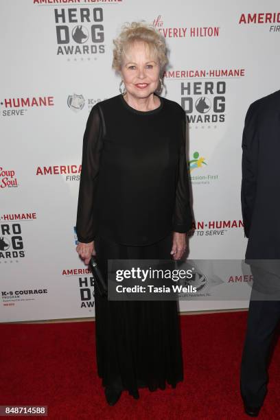 Michelle Phillips at the 7th Annual American Humane Association Hero Dog Awards at The Beverly Hilton Hotel on September 16, 2017 in Beverly Hills,...