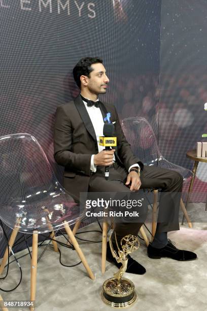 Actor Riz Ahmed, winner of the award for Outstanding Lead Actor in a Limited Series or Movie for 'The Night of', attends IMDb LIVE After the Emmys at...