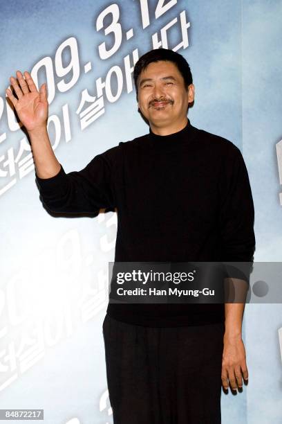 Actor Chow Yun-Fat attends the 'Dragonball Evolution' press conference at the Shilla Seoul on February 18, 2009 in Seoul, South Korea. The film will...