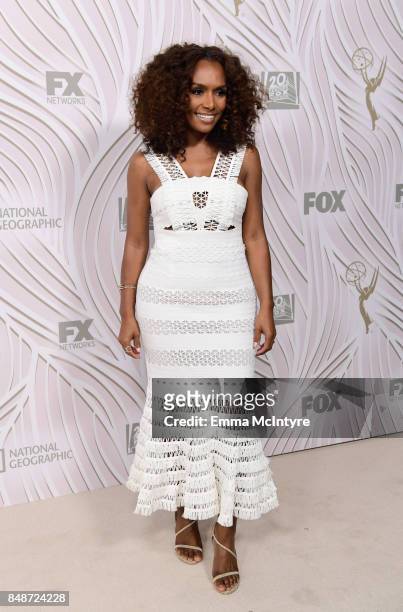 Writer Janet Mock attends FOX Broadcasting Company, Twentieth Century Fox Television, FX And National Geographic 69th Primetime Emmy Awards After...