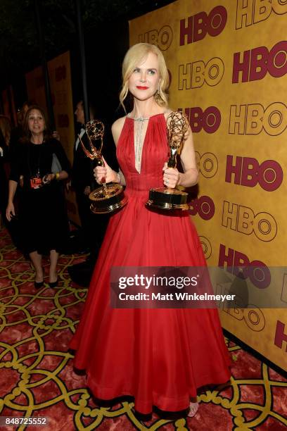 Nicole Kidman attends HBO's Post Emmy Awards Reception at The Plaza at the Pacific Design Center on September 17, 2017 in Los Angeles, California.