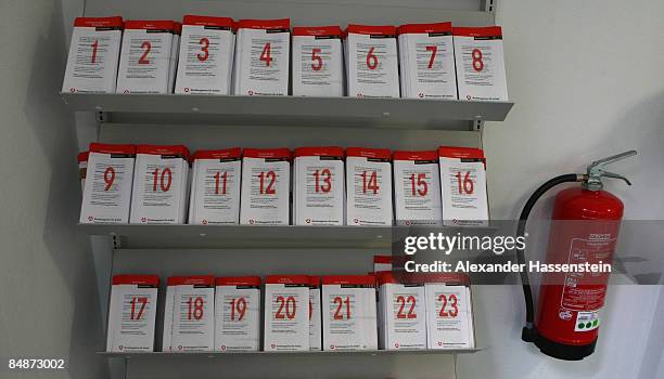 General view of claim forms as seen at the Unemployment agency on February 13, 2009 in Erding, Germany.