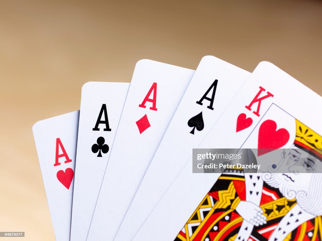 Poker hand four aces