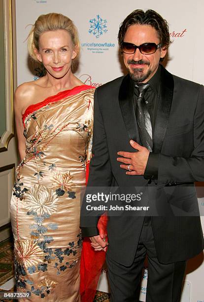 Trudie Styler and Robert Downey Jr.
