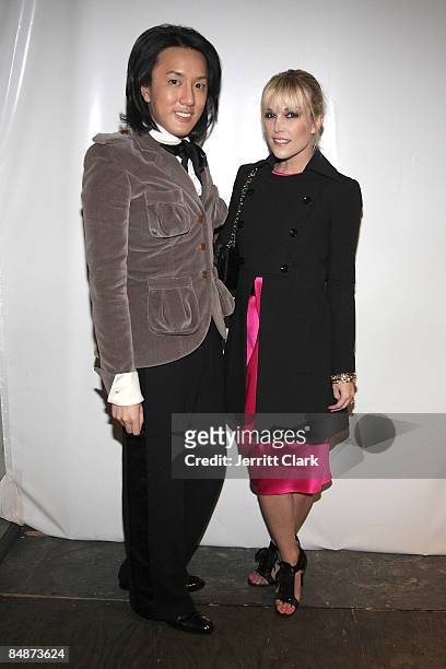 Chocheng and Tinsley Mortimer attend Chocheng Fall 2009 during Mercedes-Benz Fashion Week at The Salon in Bryant Park on February 17, 2009 in New...