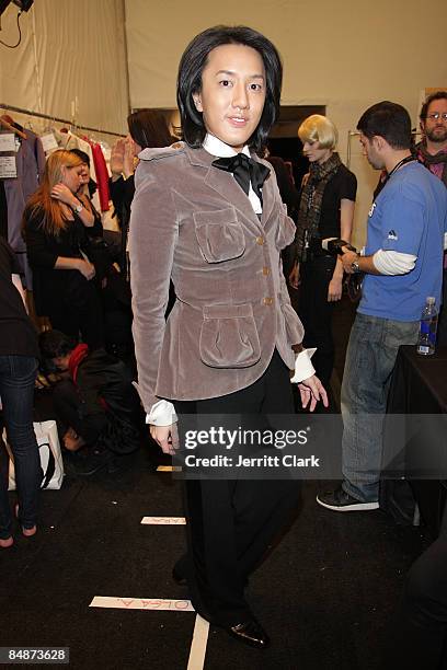 Designer Chocheng attends Chocheng Fall 2009 during Mercedes-Benz Fashion Week at The Salon in Bryant Park on February 17, 2009 in New York City.