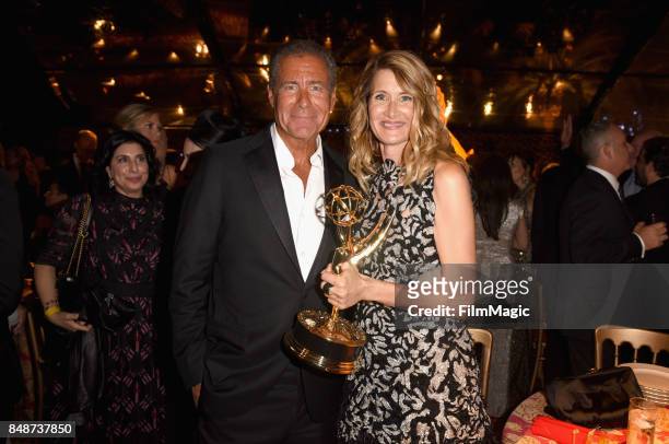 Of HBO Richard Plepler and Laura Dern attend the HBO's Official 2017 Emmy After Party at The Plaza at the Pacific Design Center on September 17, 2017...