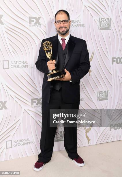 Tony Diaz attends FOX Broadcasting Company, Twentieth Century Fox Television, FX And National Geographic 69th Primetime Emmy Awards After Party at...