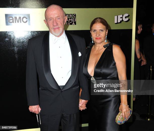 Actor Jonathan Banks and wife Gennera Banks attend AMC Networks 69th Primetime Emmy Awards after party celebration at BOA Steakhouse on September 17,...