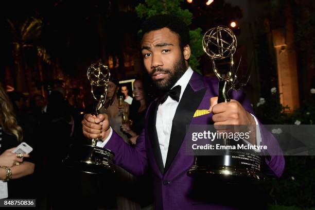 Donald Glover attends FOX Broadcasting Company, Twentieth Century Fox Television, FX And National Geographic 69th Primetime Emmy Awards After Party...