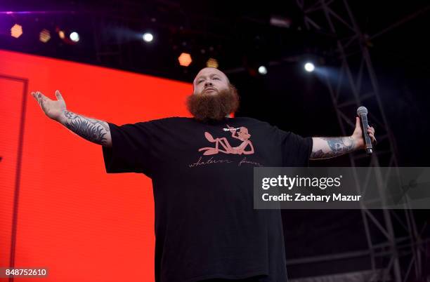 Action Bronson performs onstage during Day 3 at The Meadows Music & Arts Festival at Citi Field on September 17, 2017 in New York City.