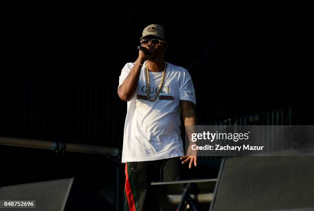 Nas performs onstage during Day 3 at The Meadows Music & Arts Festival at Citi Field on September 17, 2017 in New York City.
