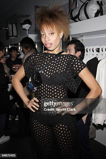 Model Stacey McKenzie attends the Adidas SLVR Label store opening on February 17, 2009 in New York City.