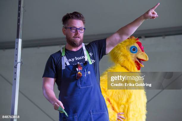 Chef Richard Blais performs during KAABOO Del Mar at the Del Mar Fairgrounds on September 17, 2017 in Del Mar, California.