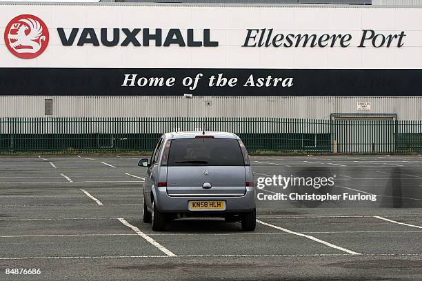 The Vauxhall Astra manufacturing plant on February 18, 2009 in Ellesmere Port, England. Vauxhall's parent company General Motors and Chrysler are are...