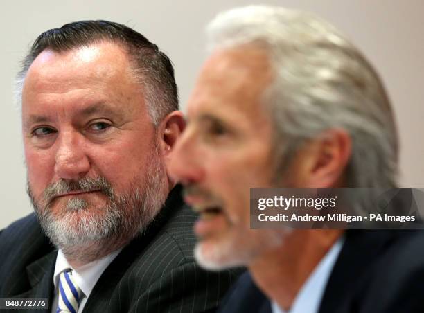 Commonwealth Games Federation Chief Executive Mike Hooper with Co-ordination Commission Chair Bruce Robertson during the co-ordination commission...