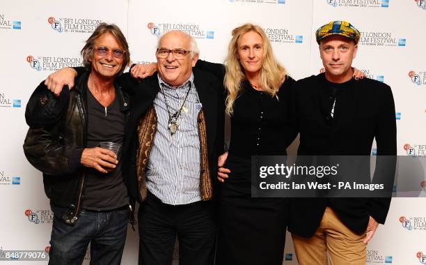 Bruce Robinson, Ralph Steadman, Charlie Paul and Lucy Paul arriving for the screening of new documentary For No Good Reason at the BFI London Film...