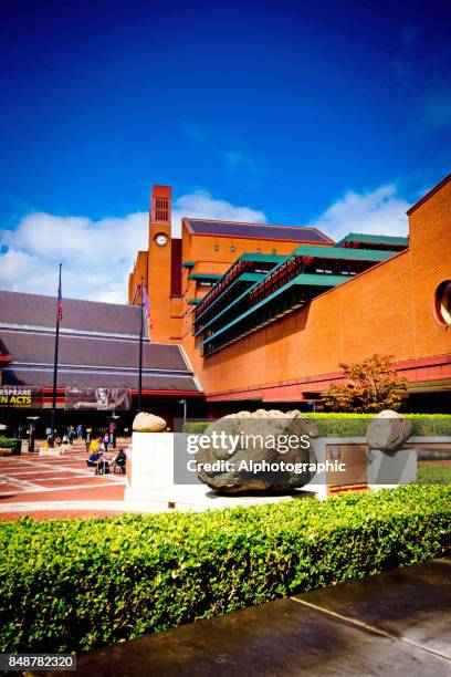 the british library entrance on euston road - british library stock pictures, royalty-free photos & images
