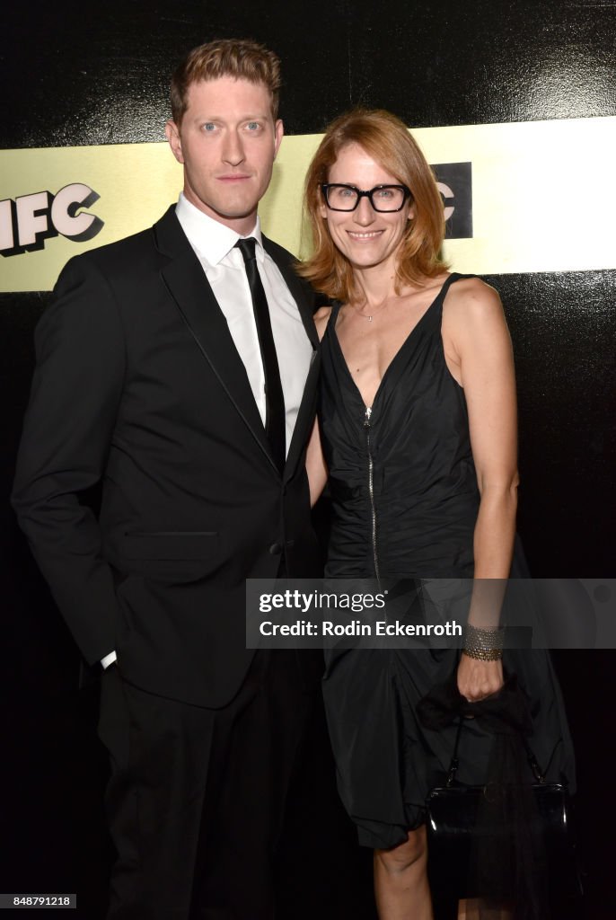 Samuel Routley Actor Actor Samuel Roukin and guest attend AMC Networks 69th Primetime Emmy ...