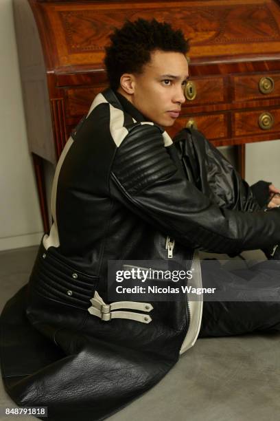 Actor Corentin Fila is photographed on April 8, 2016 in Paris, France.