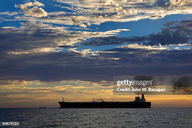 boat at sunset - port phillip bay stock pictures, royalty-free photos & images