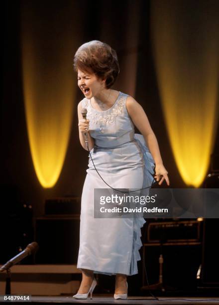 American singer Brenda Lee performs live on stage in London in 1964.