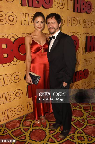 Clifton Collins Jr. And guest attend the HBO's Official 2017 Emmy After Party at The Plaza at the Pacific Design Center on September 17, 2017 in Los...