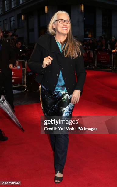 Jane Campion arriving for the BFI London Film Festival screening of Ginger And Rosa, at the Odeon West End, Leicester Square in central London.