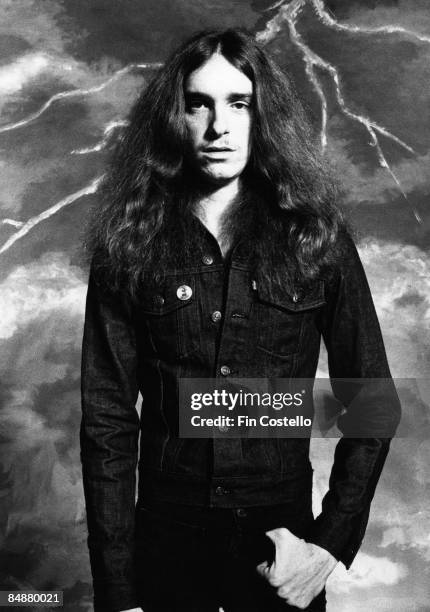 Photo of Cliff BURTON and METALLICA; Cliff Burton, posed, studio,