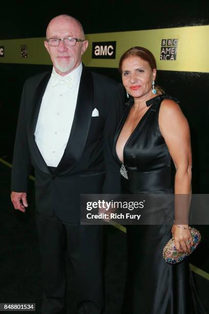 Jonathan Banks and Gennera Banks attend the AMC Networks 69th Primetime Emmy Awards After-Party Celebration at BOA Steakhouse on September 17, 2017...