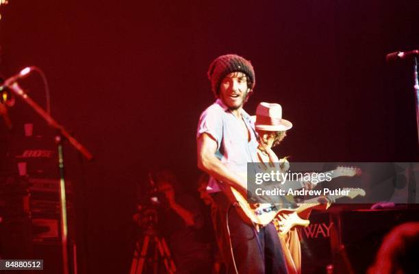 Photo of Steven VAN ZANDT and Bruce SPRINGSTEEN and LITTLE STEVEN, Bruce Springsteen and Steven Van Zandt - E-Street Band - performing live onstage...