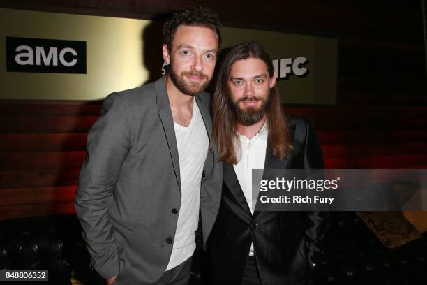 Ross Marquand and Tom Payne attend the AMC Networks 69th Primetime Emmy Awards After-Party Celebration at BOA Steakhouse on September 17, 2017 in...