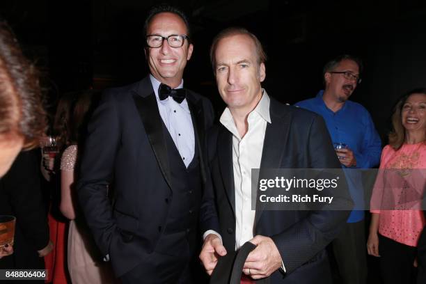 Networks President & General Manager Charlie Collier and Bob Odenkirk attend the AMC Networks 69th Primetime Emmy Awards After-Party Celebration at...