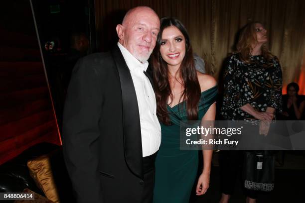 Jonathan Banks and Rebecca Banks attend the AMC Networks 69th Primetime Emmy Awards After-Party Celebration at BOA Steakhouse on September 17, 2017...