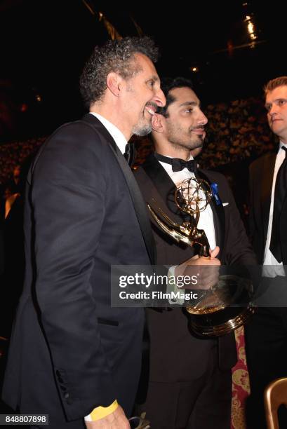 John Turturro and Riz Ahmed attend the HBO's Official 2017 Emmy After Party at The Plaza at the Pacific Design Center on September 17, 2017 in Los...