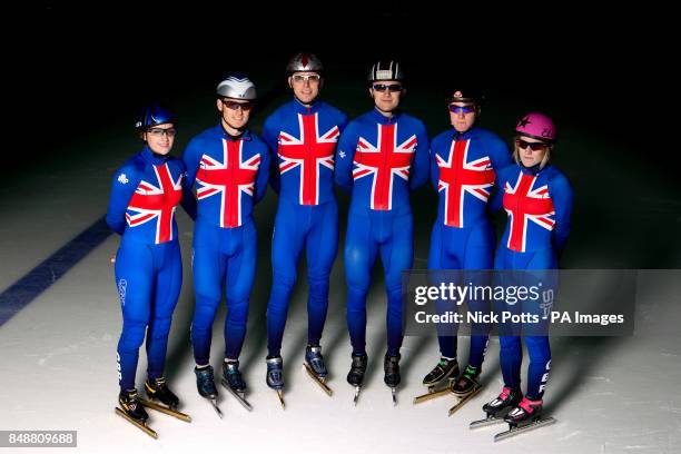 Great Britain's Charlotte Gilmartin, Richard Schoebridge, Jon Eley, Paul Stanley, Ian Upcott, Elise Christie