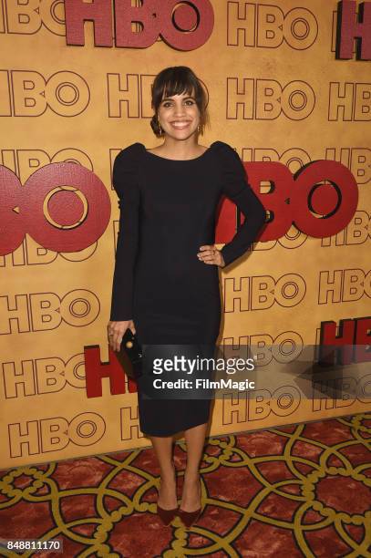 Natalie Morales attends the HBO's Official 2017 Emmy After Party at The Plaza at the Pacific Design Center on September 17, 2017 in Los Angeles,...