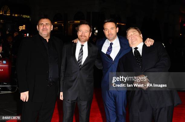 Graham King, Bryan Cranston, Ben Affleck and John Goodman arrive at the screening of new film Argo at the Odeon cinema in London.