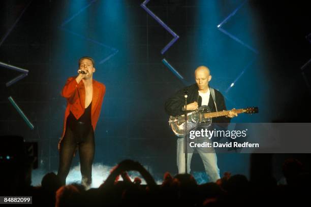 Photo of Andy BELL and Vince CLARKE and ERASURE; Andy Bell & Vince Clarke