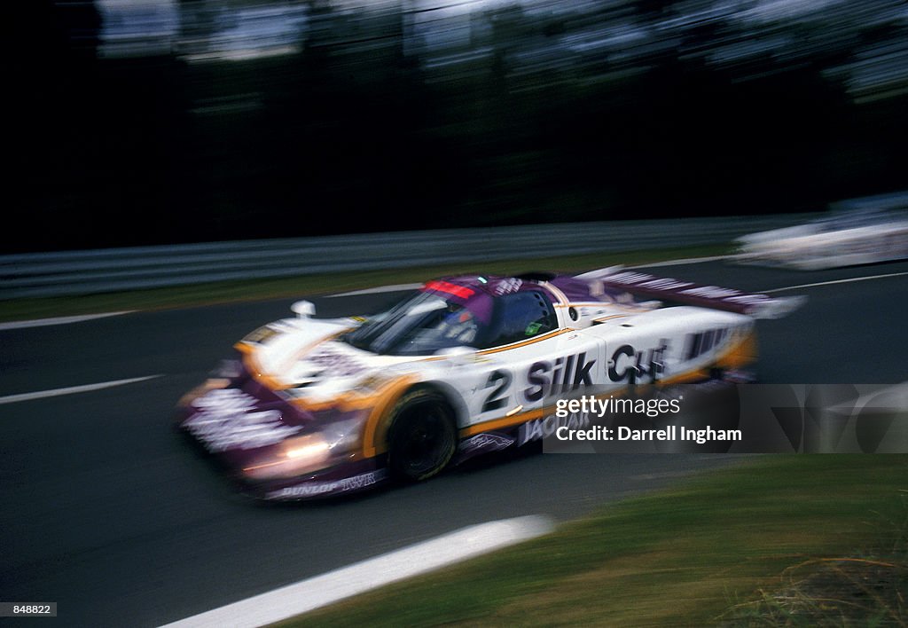 Jaguar team win the Le Mans 24 Hours race